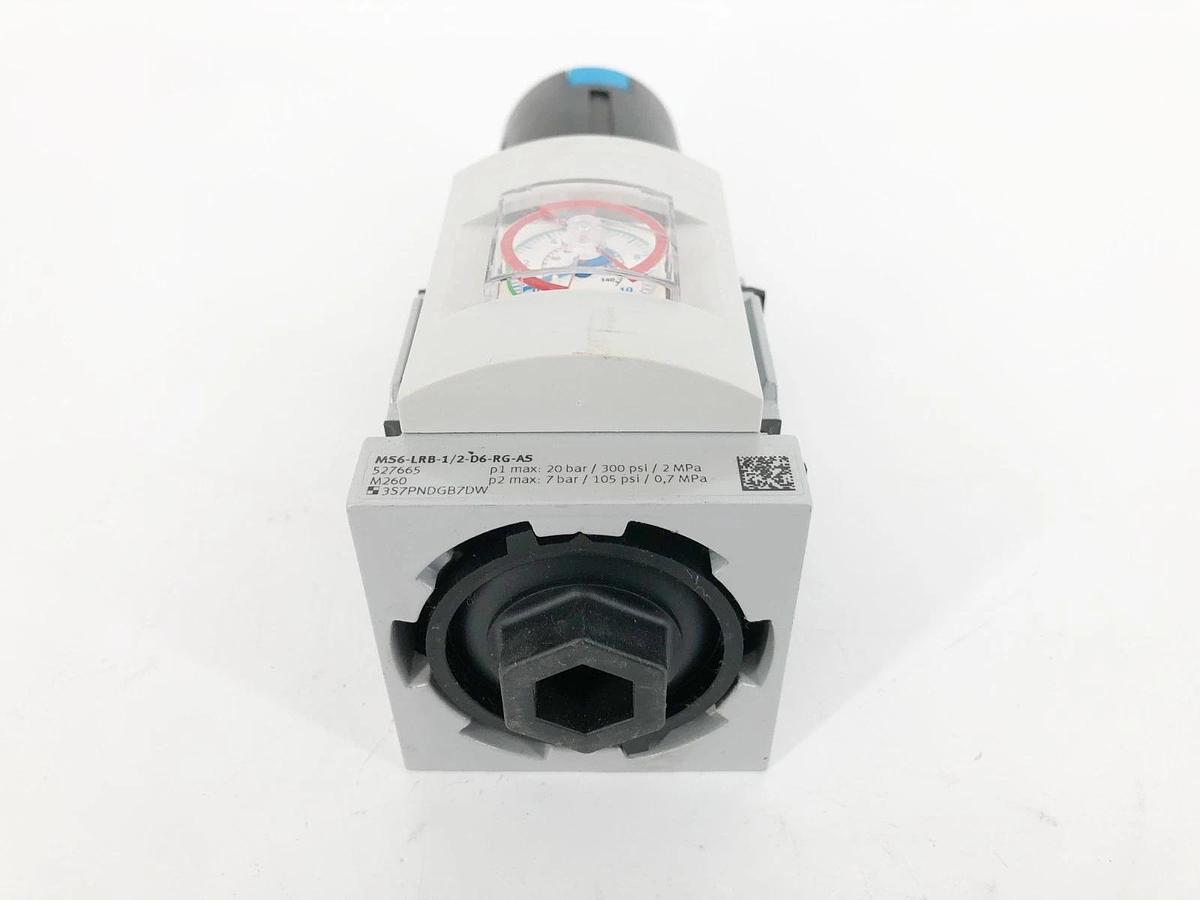 New Festo MS6-LRB-1/2-D6-RG-AS Regulator 527665 300psi - Minor Cosmetic Damage