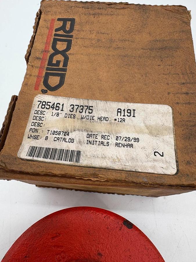 New Rigid 37375 1/8" NPT 12-R Die Head Assembly