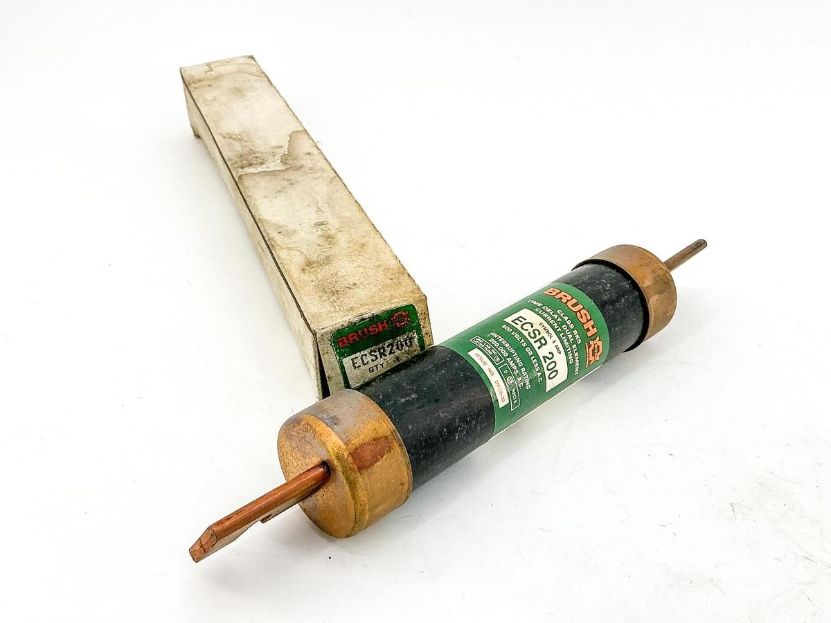 New Brush ECSR-200 Time Delay Dual Element Fuse 200A 600V Class RK5