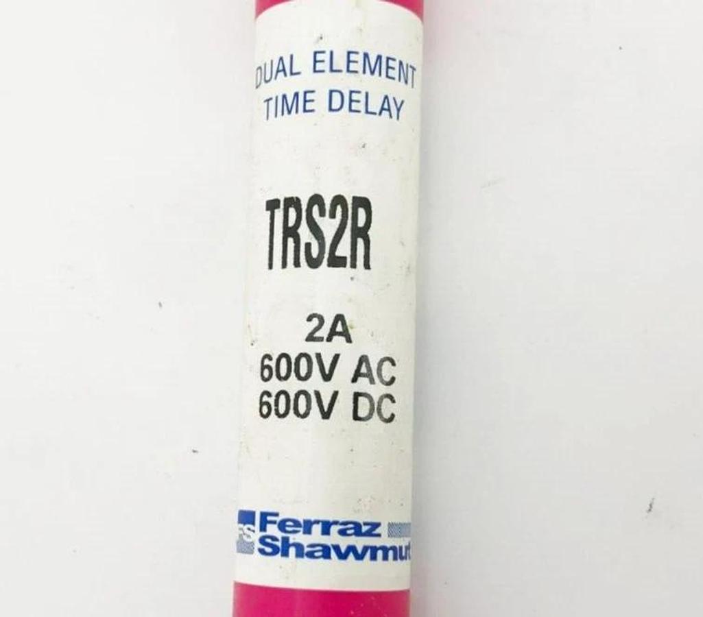 Used Lot of 7 Ferraz Shawmut TRS2R Time Delay Fuses 2A 600VAC/DC Class RK5