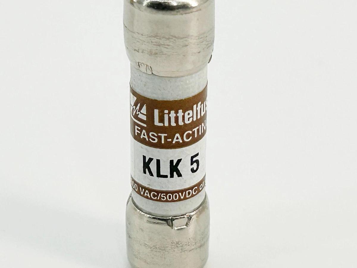 New Box of 10 Littelfuse KLK-5 Fast Acting Fuse 5A 600V