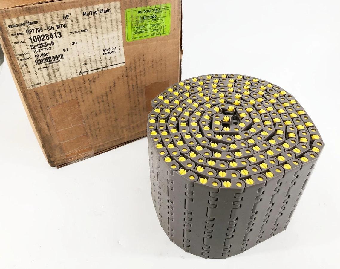 New Rexnord HP7705-6IN-MTW MatTop Chain 10028413 10FT.