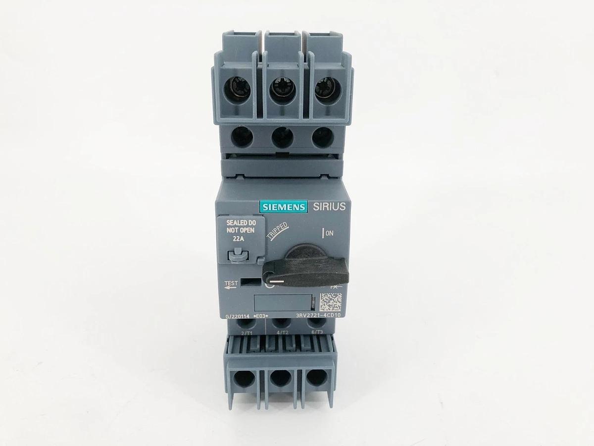 New Siemens 3RV2721-4CD10 Circuit Breaker 22A 690V