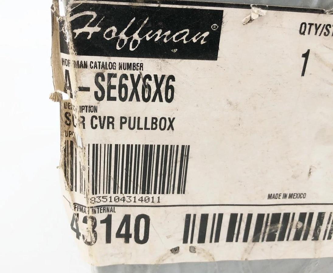 New Hoffman A-SE6X6X6 Screw Cover Pull Box 43140 - No Box