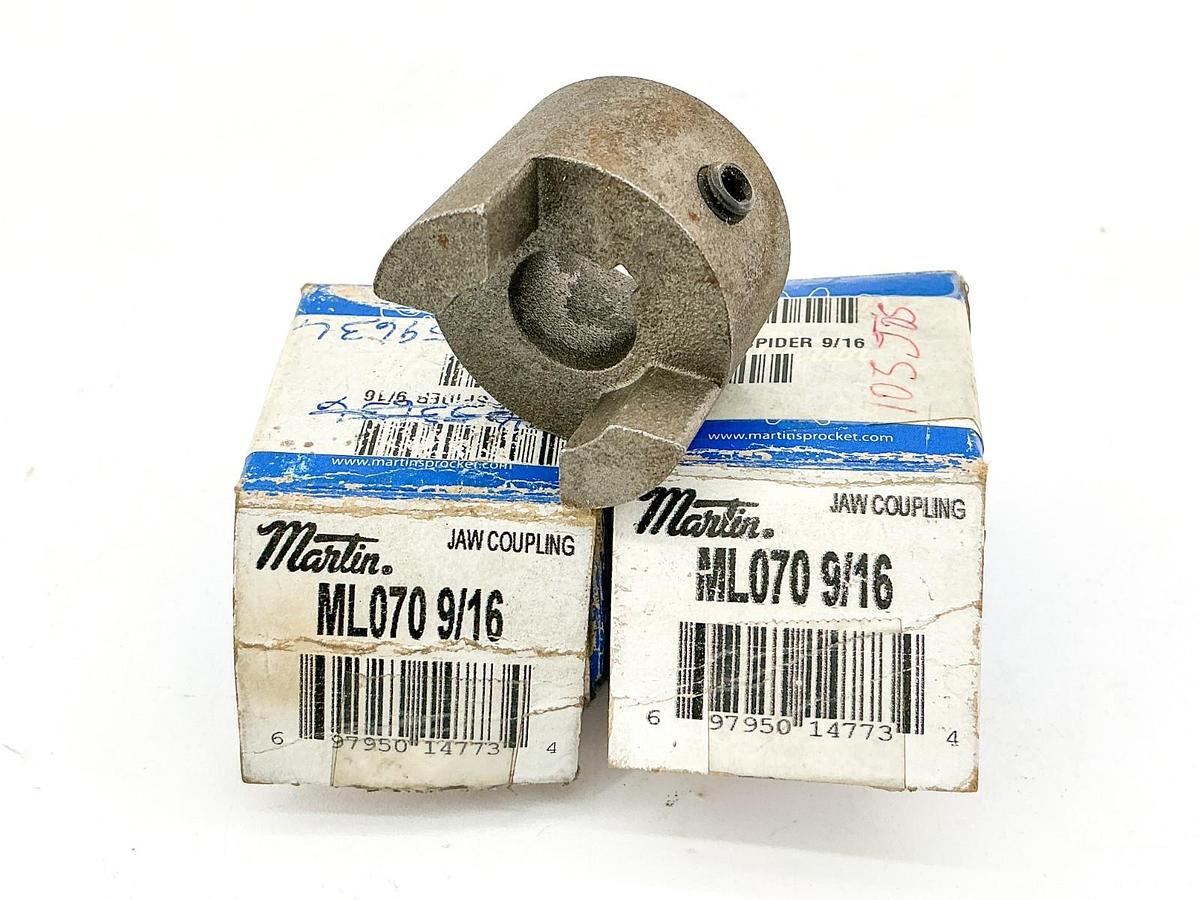 New Lot of 2 Martin ML070-9/16 Coupling Jaw 9/16" Bore