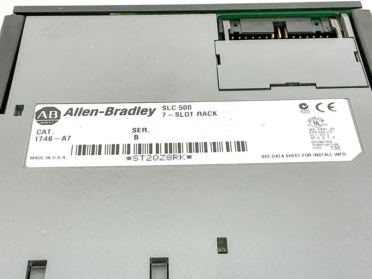 Used Allen Bradley 1746-A7 SLC500 PLC Rack Modular Chassis 7 Slot Ser.B - No Box