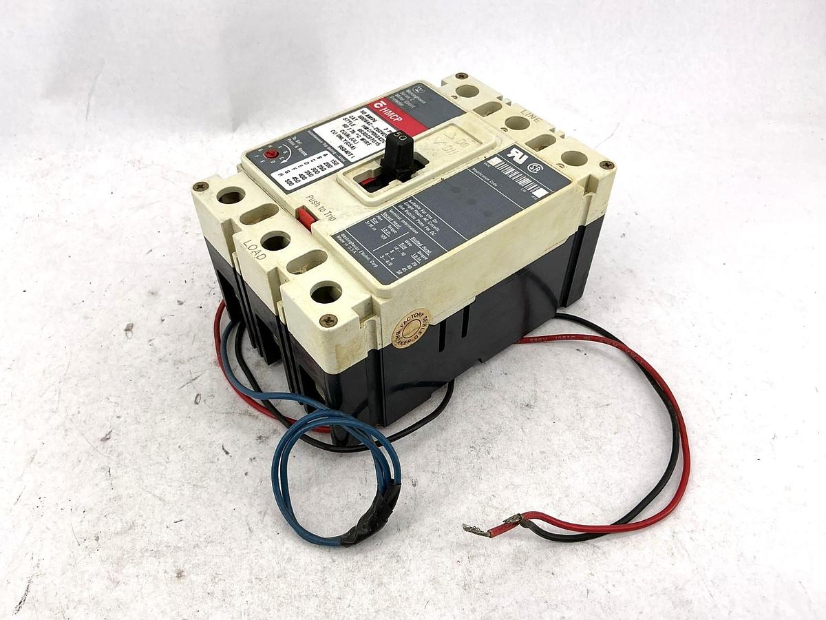 Used Westinghouse HMCP050K2C Ser C Motor Circuit Breaker / Protector 3-Pole 50A 600V