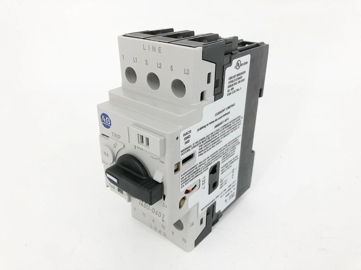New Allen Bradley 140U-D6D3-C15 Ser. C Circuit Breaker 600Y/347V 15A 3P