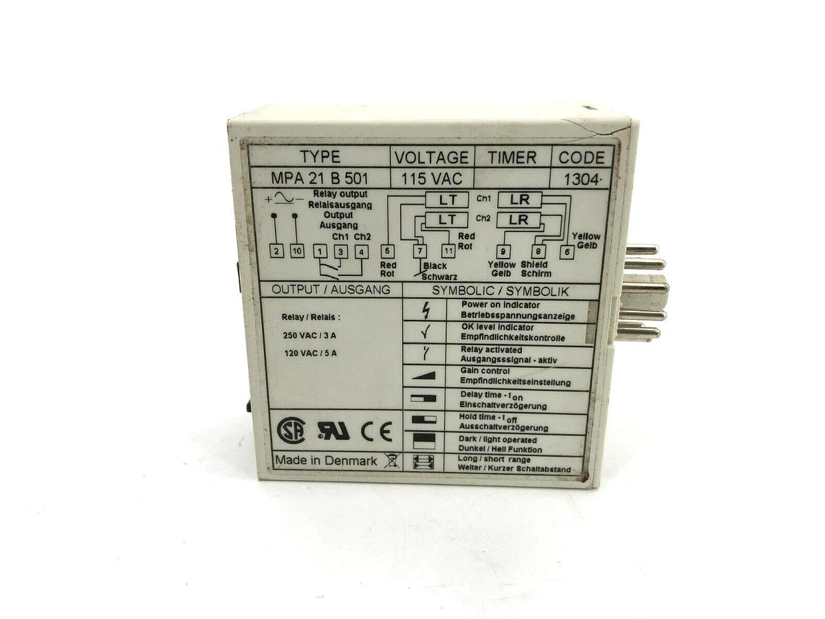 Used Telco MPA-21-B-501 Multiplexed Amplifier, 115VAC, 2 Channel, MPA21B501