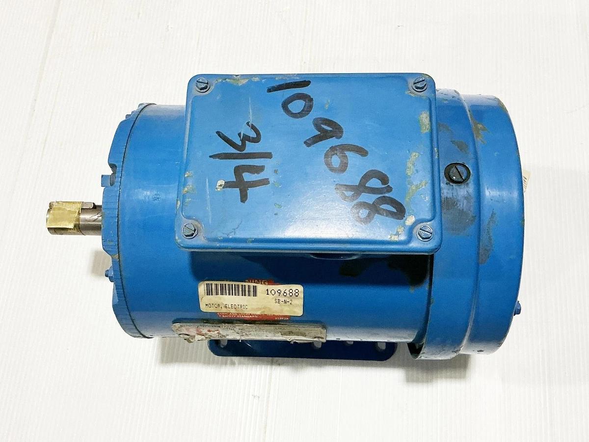 Used Reliance 9147-99-7S Electric Motor 575V 1140RPM 3/4HP 2.6A FK143T Frame