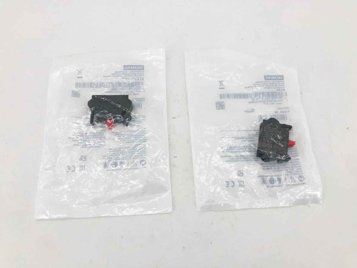 Lot of 2 New Siemens 3SU1400-1AA10-3MA0 Contact Module