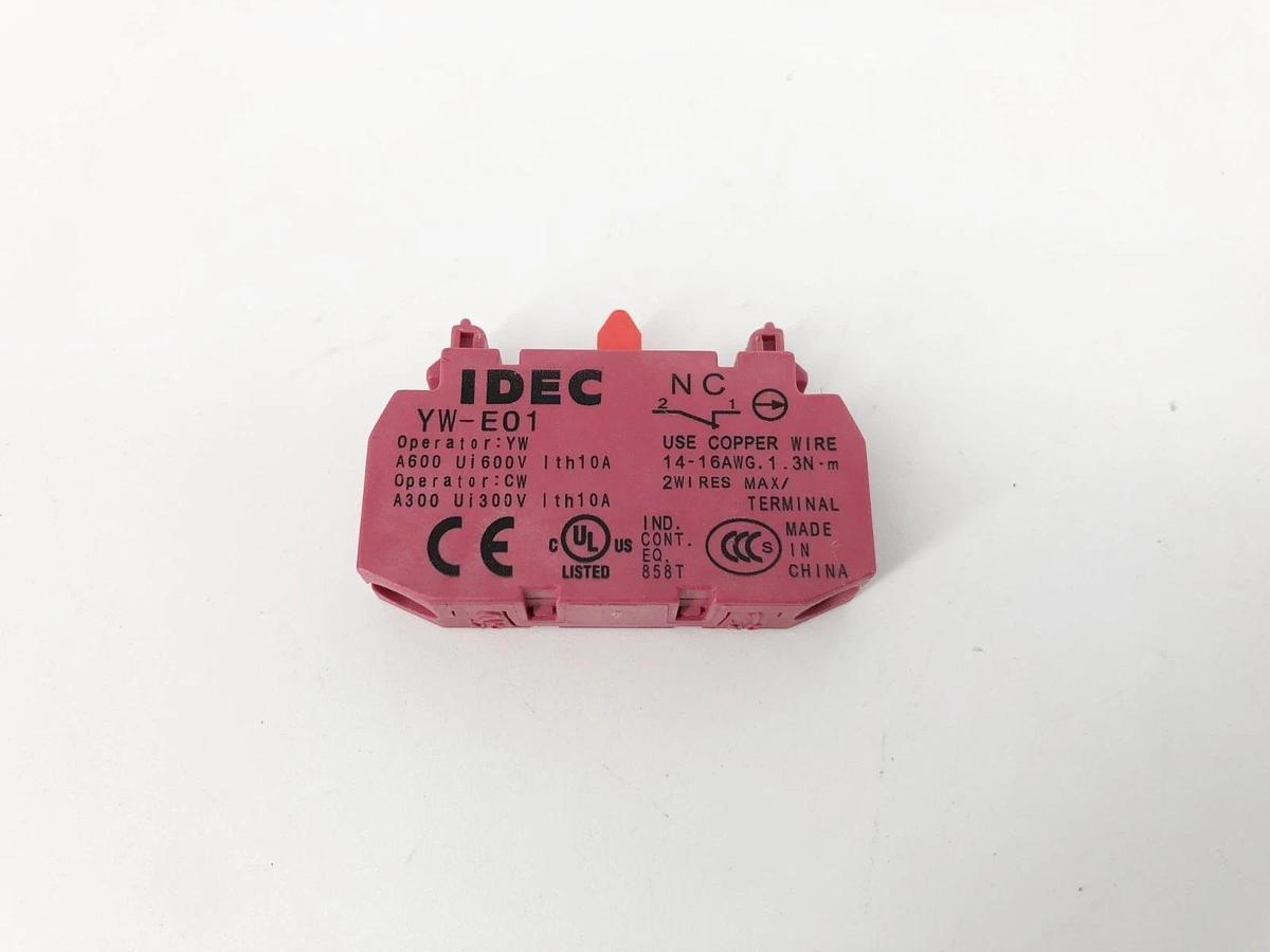 Lot of 2 New Idec YW-E01 Contact Blocks - No Box