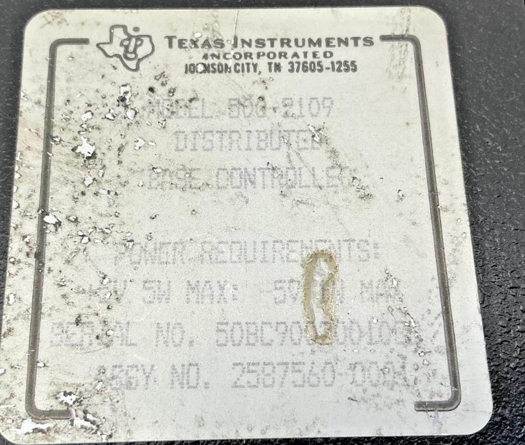 Used Texas Instruments 500-2109 Distributed Base Controller PLC Module +5V 5W Max