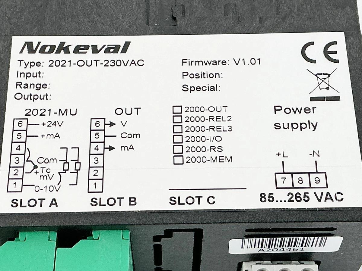 New Nokeval 2021-230V Panel Meter 85-250VAC Model 2021 - No Box