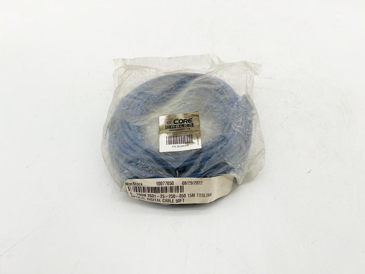 New Core Cables 25-250-050 Optical Digital Cable 50'