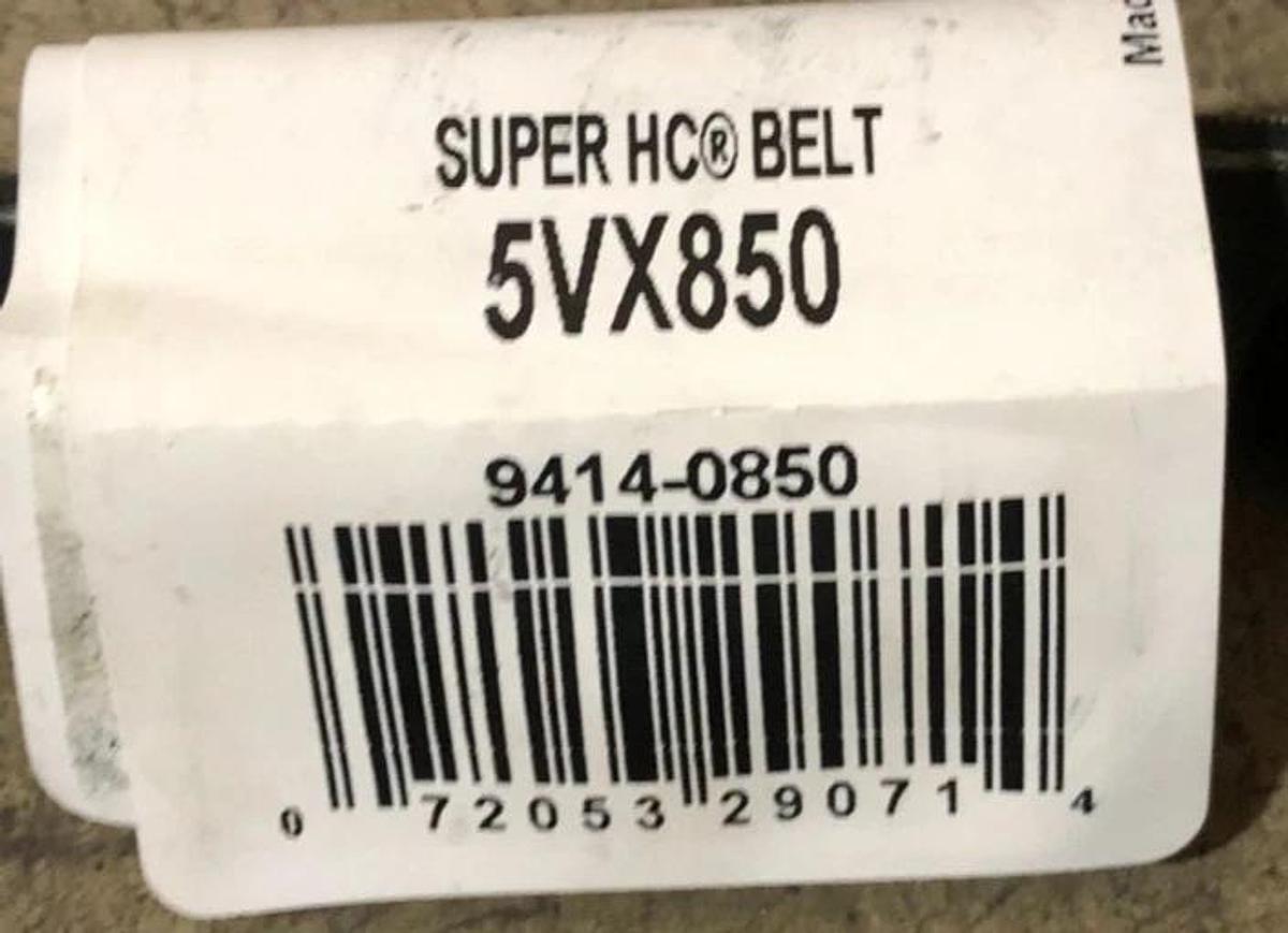 Lot of 2 New Gates 5VX850 Super HC Cogged V-Belts 9414-0850 - No Box