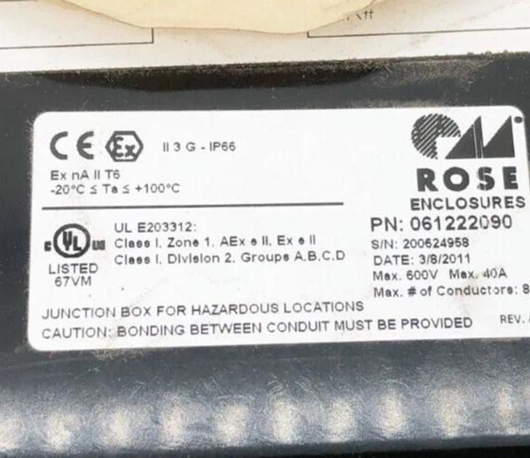 New Chromalox DWG562581016 UMC Heating Cable Electrical Box 562581016 061222090