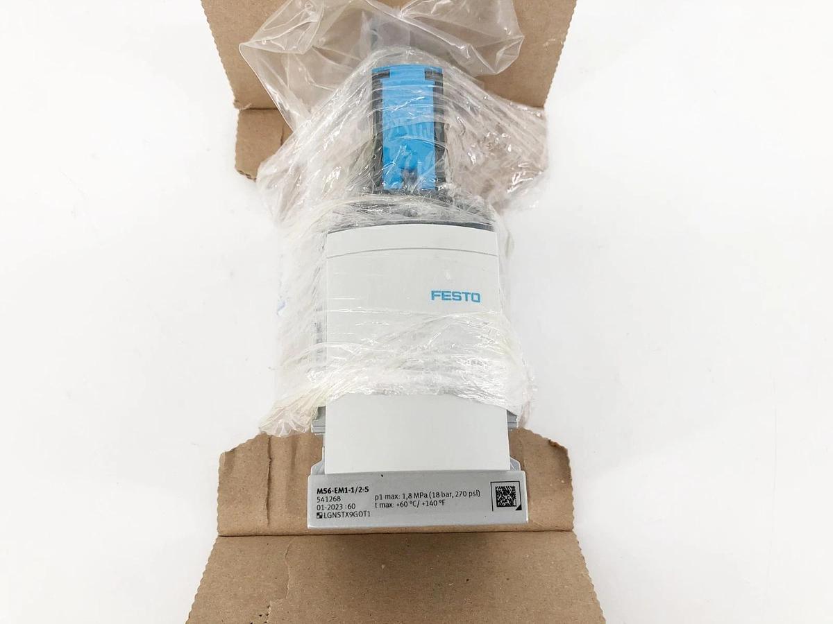 New Festo MS6-EM1-1/2-S On/Off Valve 541268 270psi 1/2" NPT (No Filter)