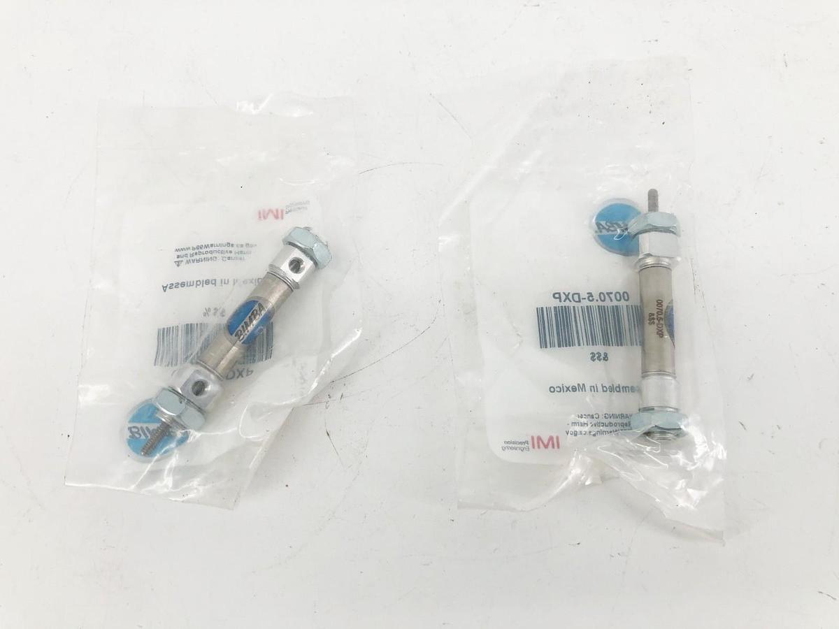 Lot of 2 New Bimba 0070.5-DXP Cylinders Double Acting 1/2" Stroke 5/16" Bore