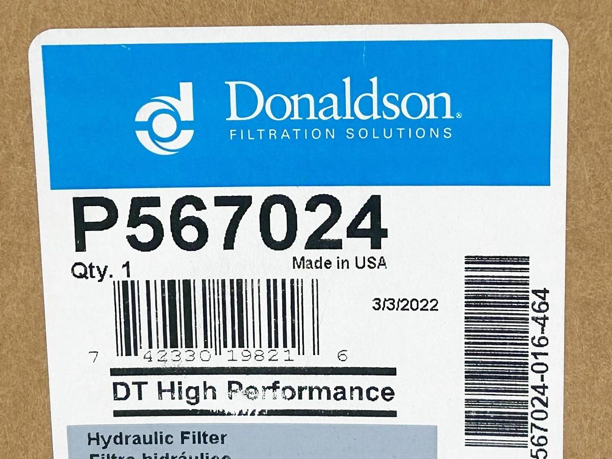 New Donaldson P567024 Hydraulic Filter Cartridge 23 Micron 450PSI
