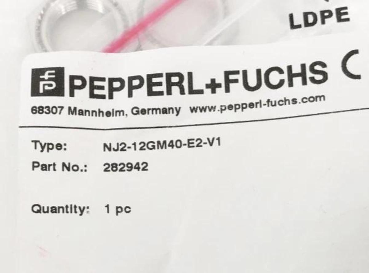 New Pepperl+Fuchs NJ2-12GM40-E2-V1 Inductive Proximity Sensor 282942