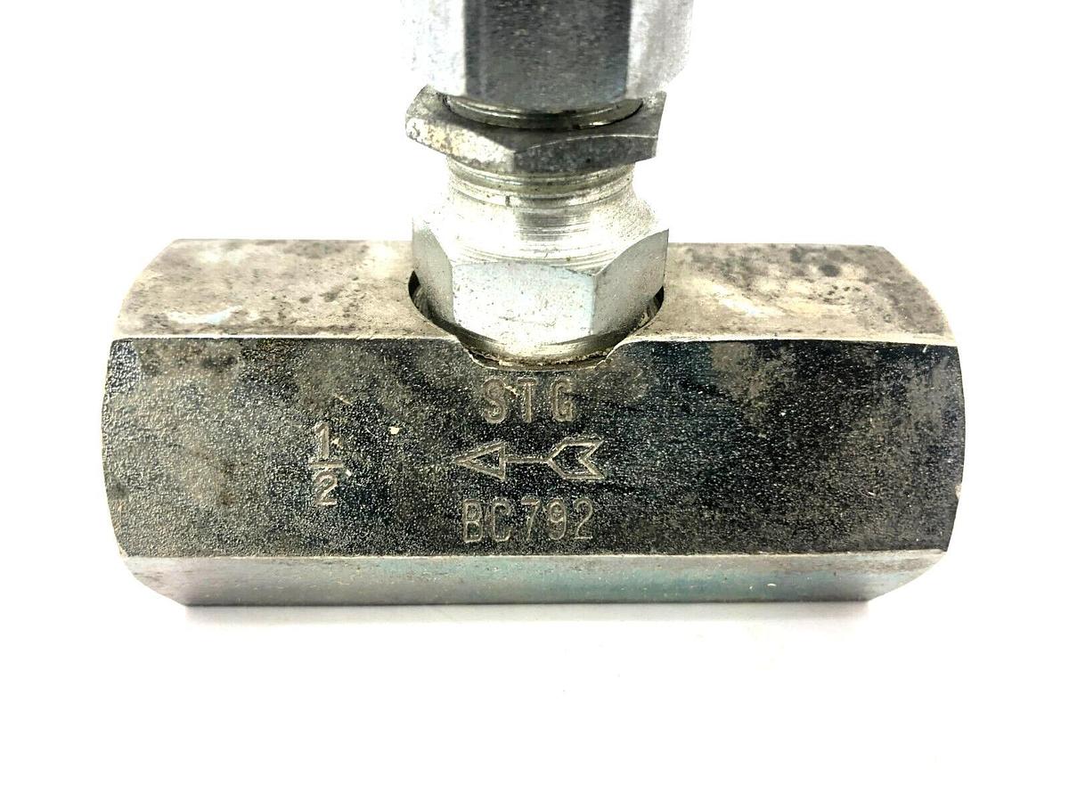 New Braemar BC792 Needle Valve 20mm Carbon Steel 1/2