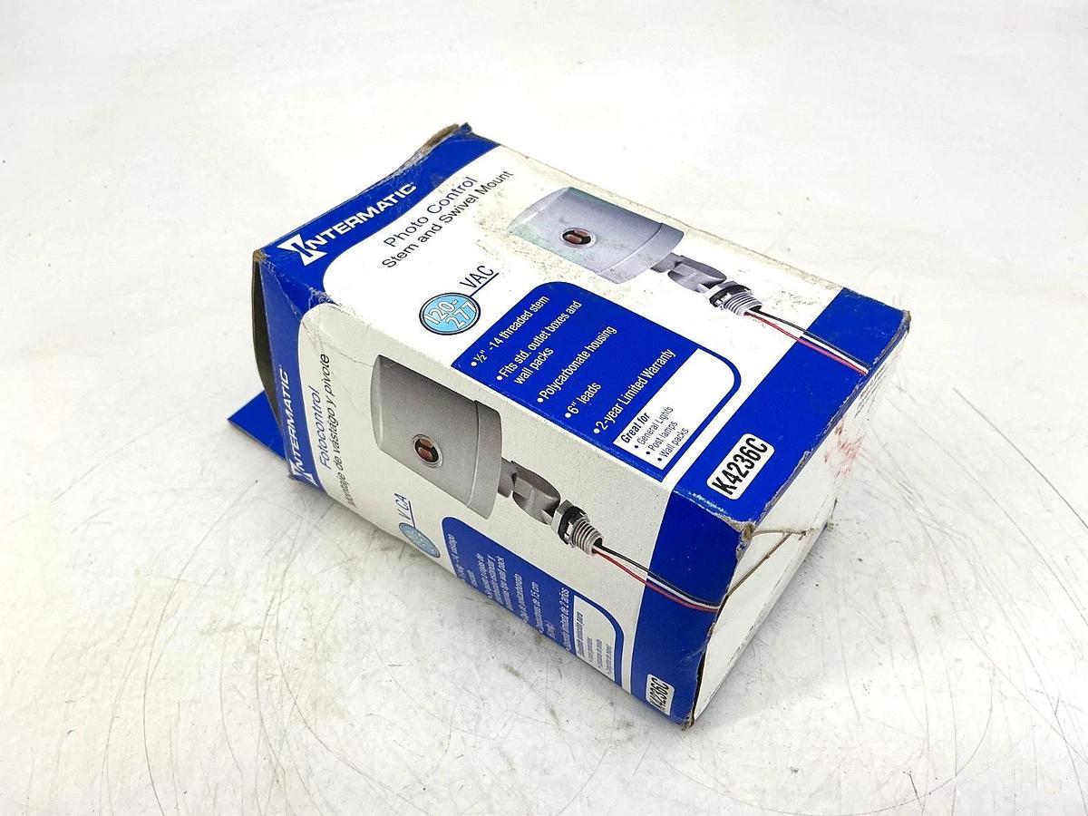 New Intermatic K4236C Thermal Photocontrol Swivel Mount 15A 120-277VAC