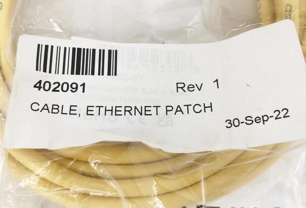 New Videojet 402091 Cable Ethernet Patch Rev 1