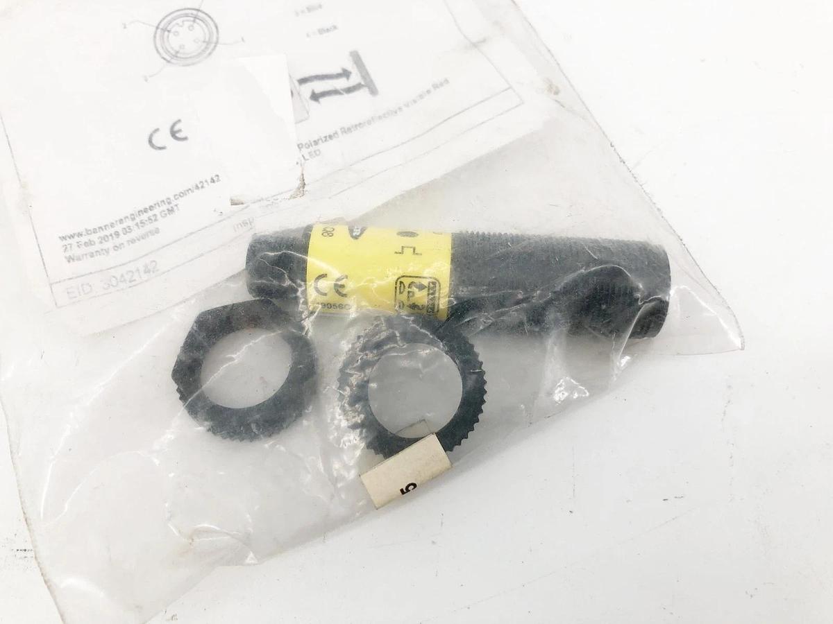 New Banner Engineering S18-2VNLP-Q8 Proximity Sensor 10-30VDC 6m Range