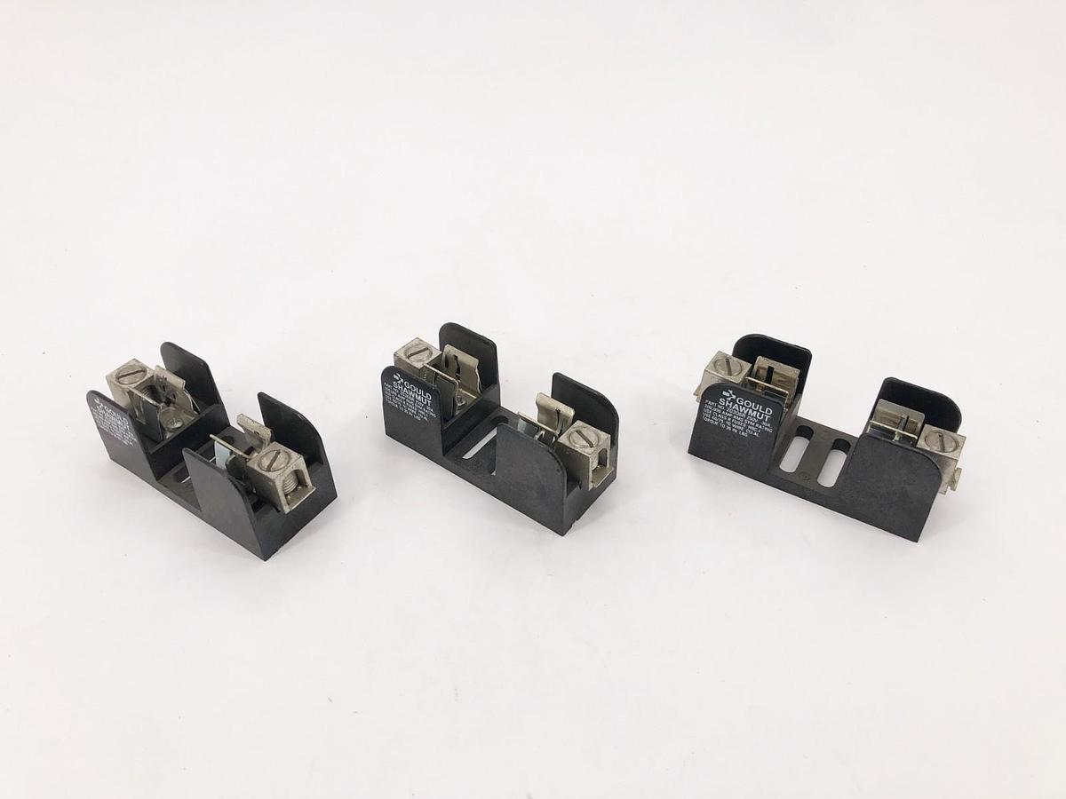 Lot of 3 New Gould Shawmut 20306R Fuseholders 250V 30A 1P - No Box