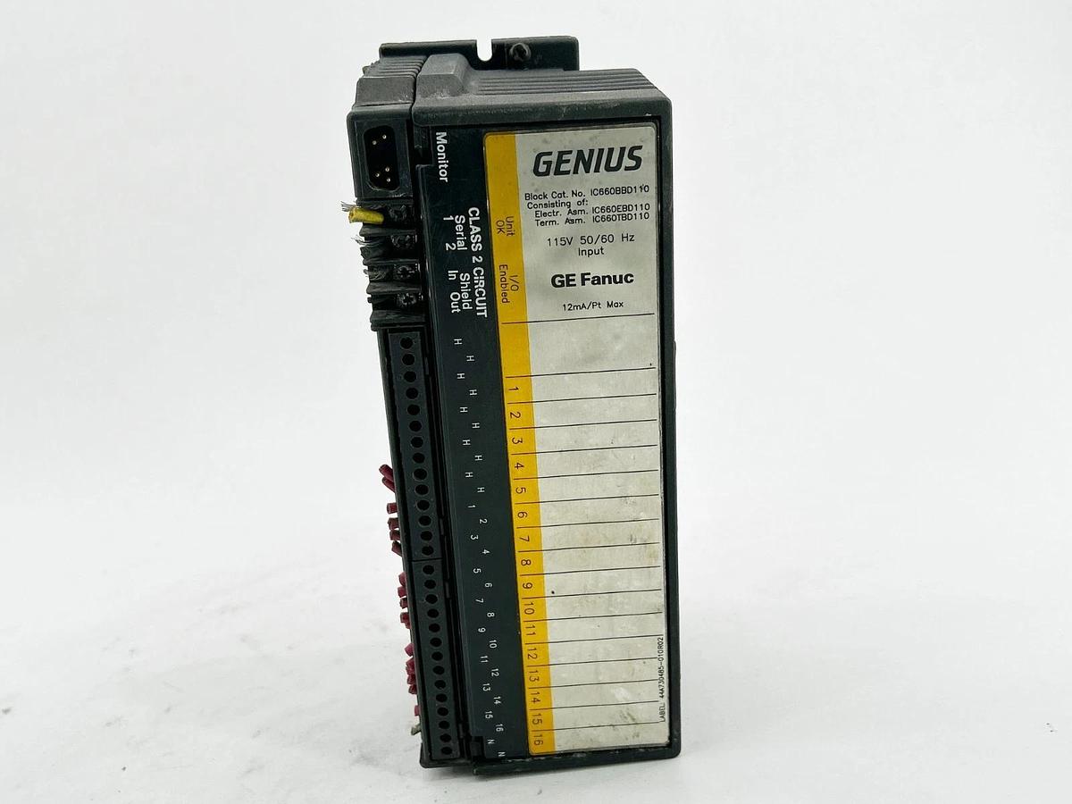 Used GE Fanuc IC660EBD110K I/O Module 16 Circuit 115V 50/60Hz