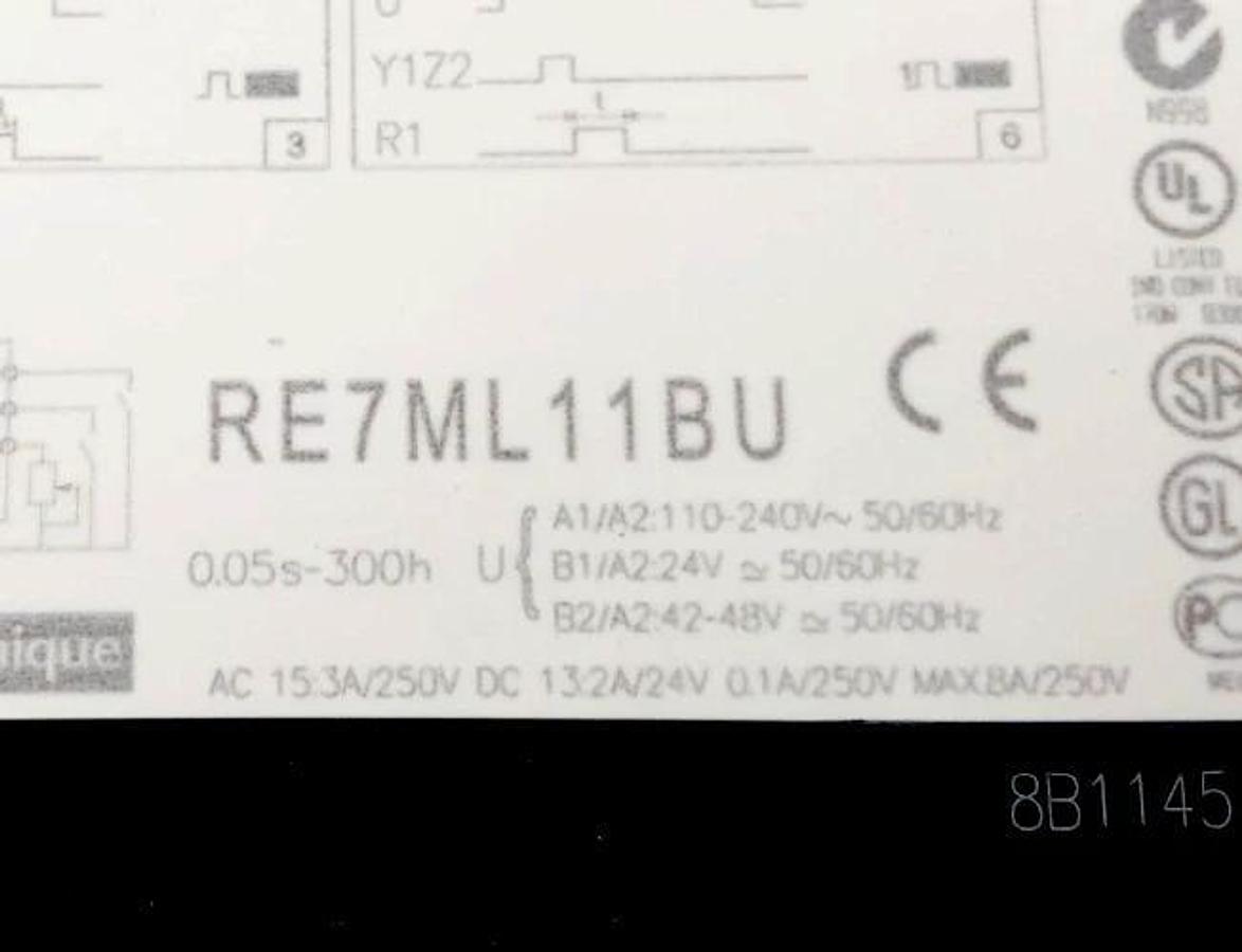 New Schneider Electric RE7 ML11BU Multi-Function Timer Relay 0.05s-300h