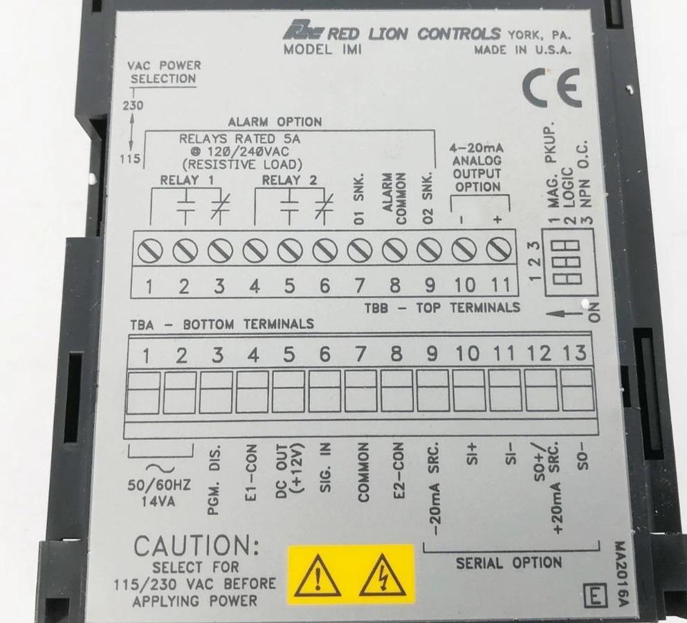 New Red Lion Controls IMI04167 Intelligent Meter 6-Digit 115/230VAC