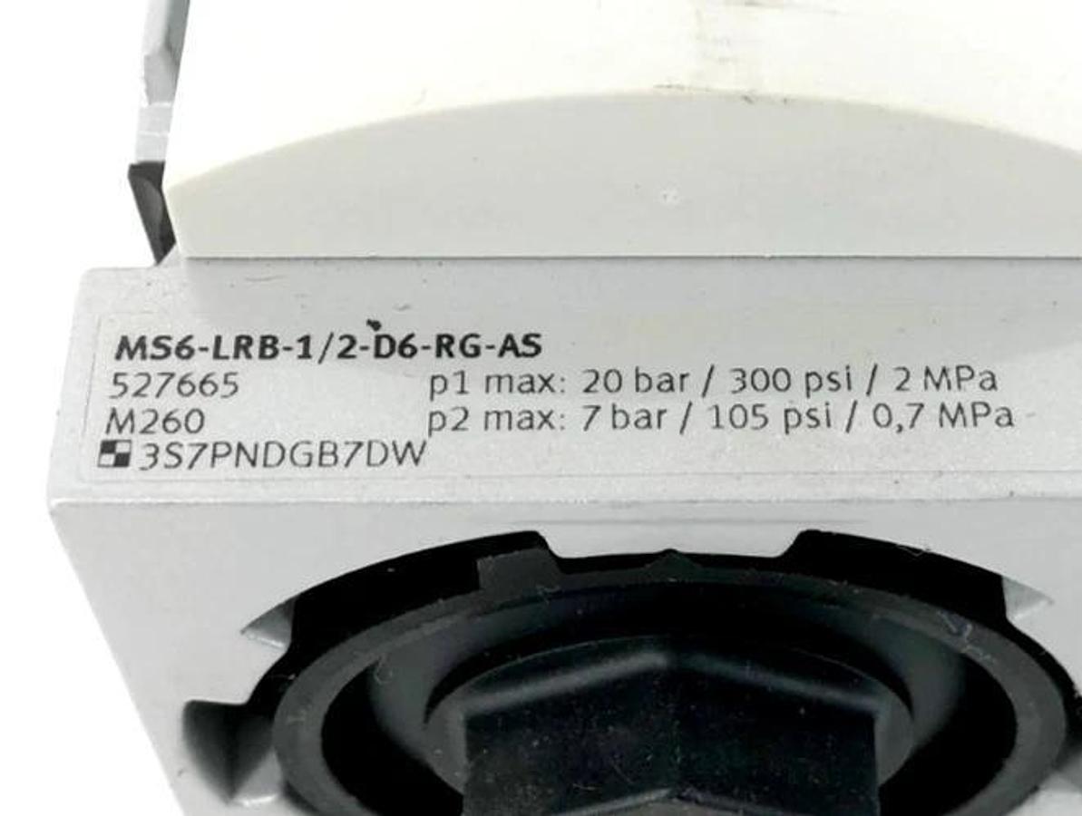 New Festo MS6-LRB-1/2-D6-RG-AS Regulator 527665 300psi - Minor Cosmetic Damage