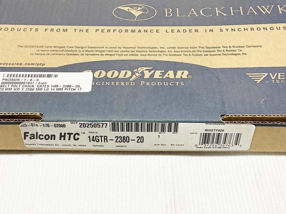 New Goodyear 14GTR-2380-20 Synchronous Belt 14MM Pitch 170Teeth 2380MM