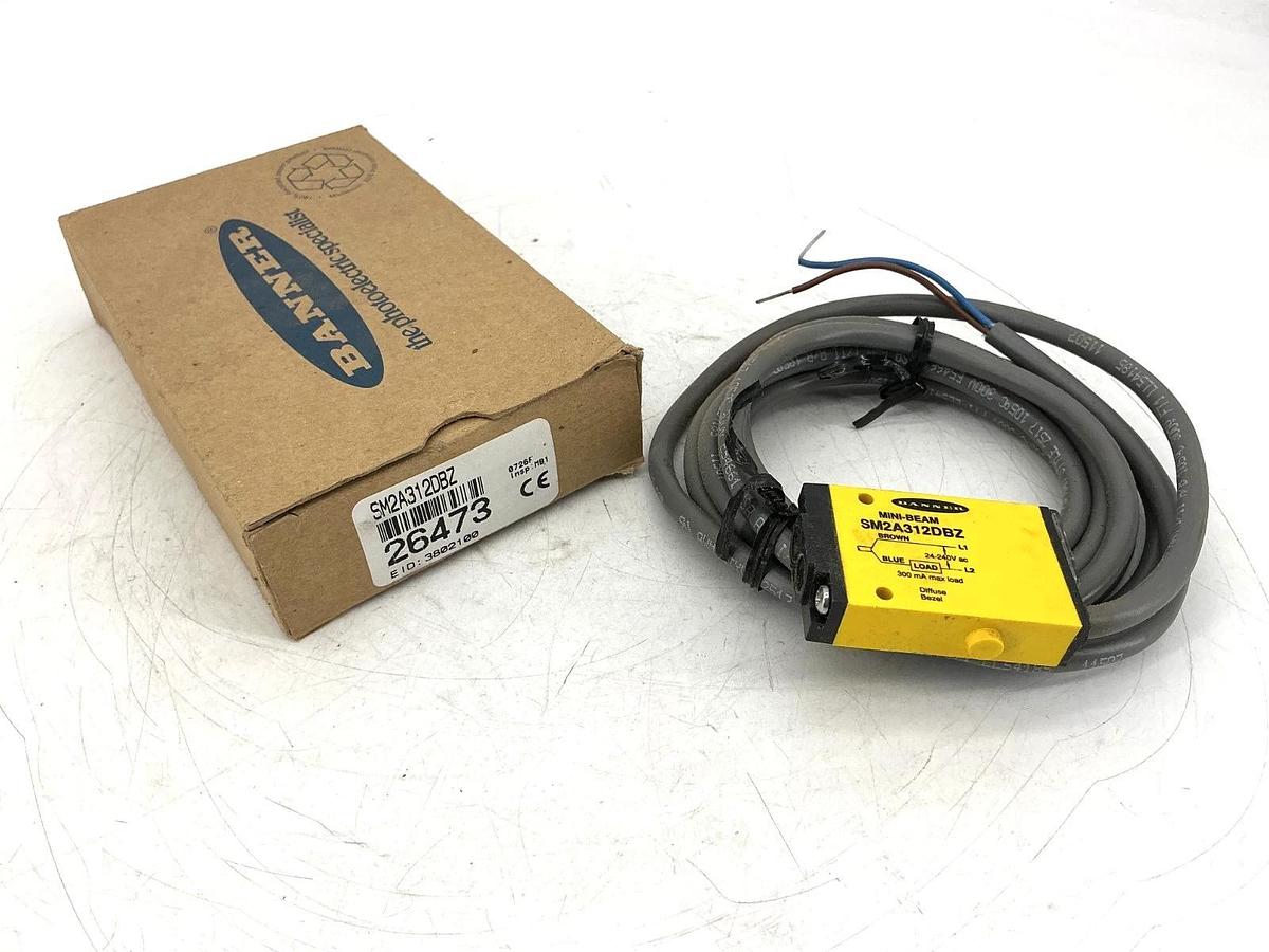 New Banner Engineering SM2A312DBZ Photoelectric Sensor 2-Wire 24-240VAC 26473