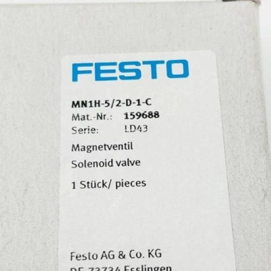 New Festo MN1H-5/2-D-1-C Solenoid Valve 24VDC 145psi 159688