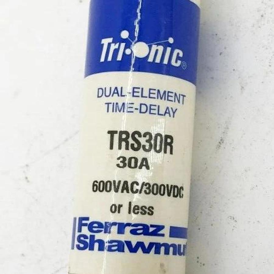 Used Lot of 3 Ferraz Shawmut TRS30R Time-Delay Fuses 30A 600VAC 300VDC