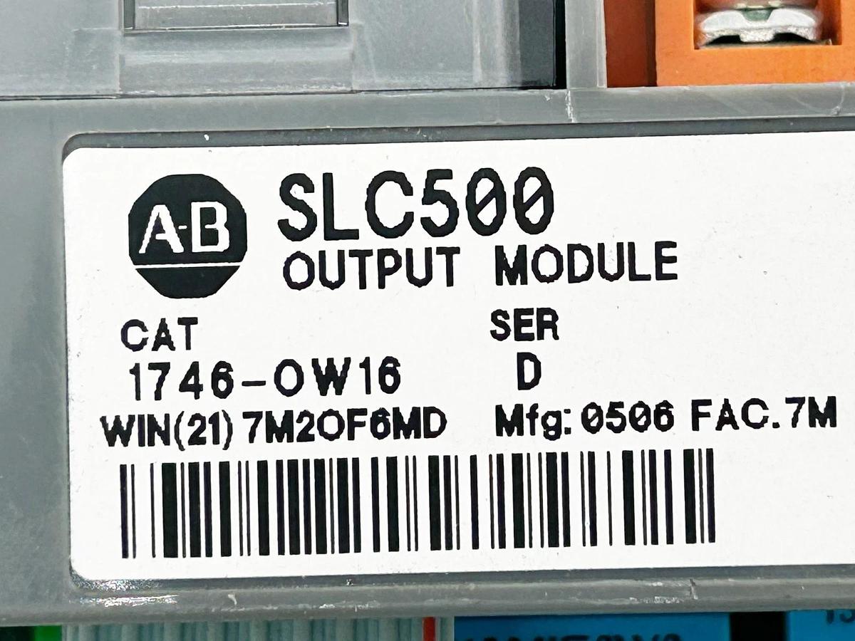 Used Allen Bradley 1746-OW16 SLC 500 Output Module Relay 16 Point 250V