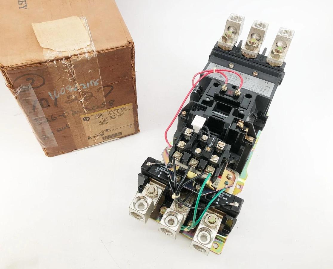 New Allen Bradley 509-FOD Ser. L Non-Rev Starter Size 5 120V Coil 270A 3PH
