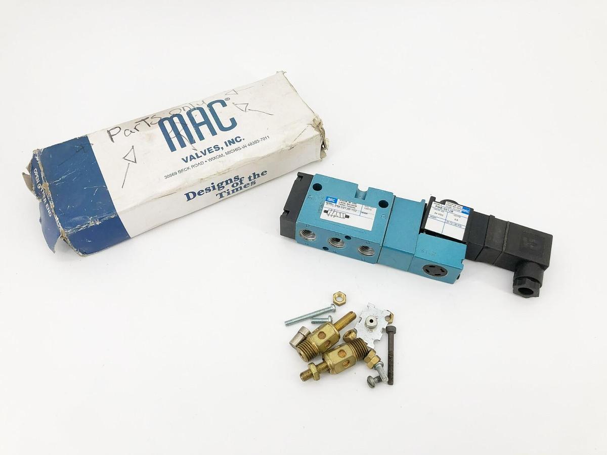 Used MAC Valves 811C-PM-591JB-152 Solenoid Valve 24VDC PME-591JB (For Parts Only)