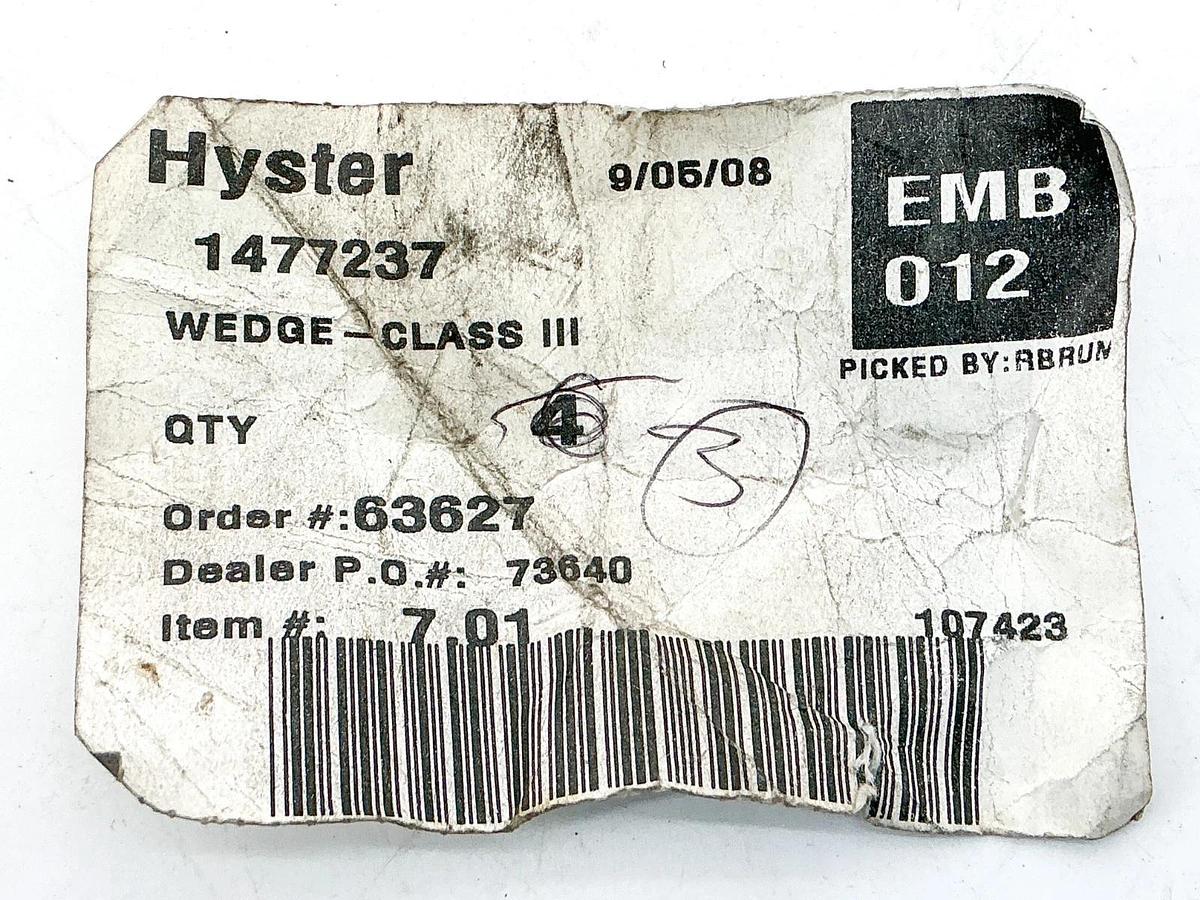 New Lot of 3 Hyster 1477237 Class III Wedge