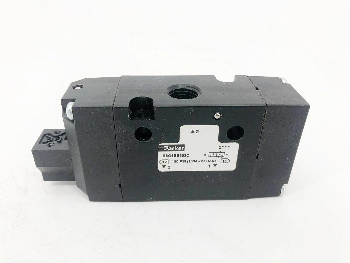 New Parker B5G1BB553C Solenoid Air Control Valve 150psi 120VAC