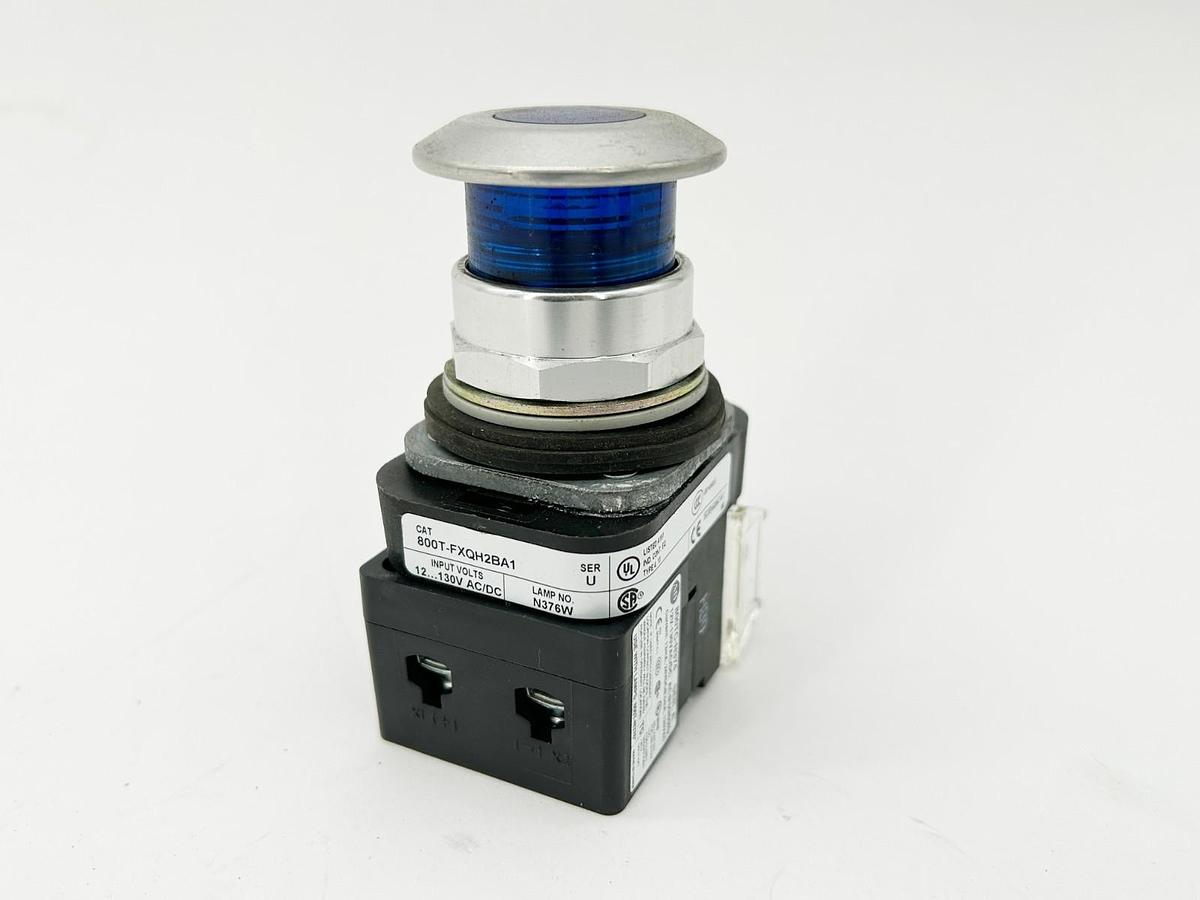 New Allen Bradley 800T-FXQH2BA1 Pushbutton 2 Position 130V Blue Head LED No Box