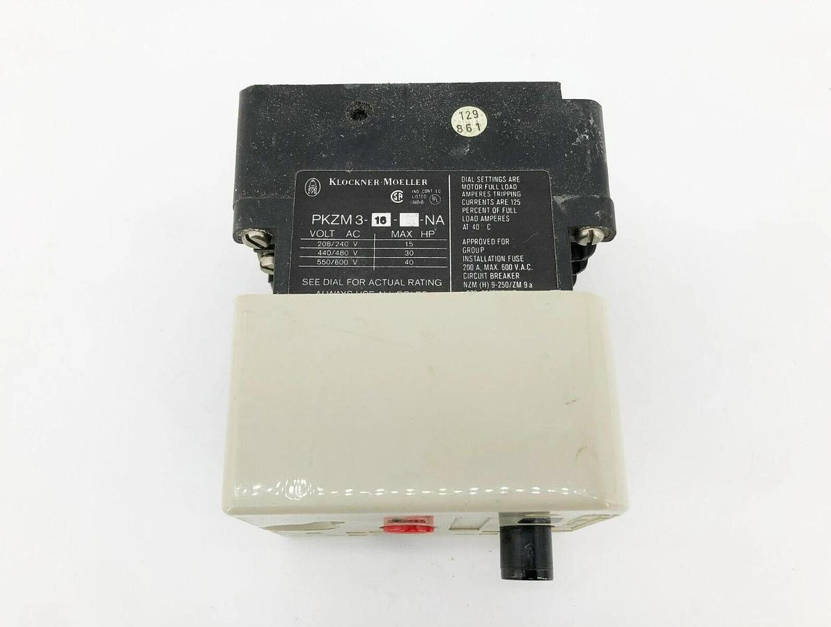 Used Klockner-Moeller PKZM3-U Manual Motor Starter 600V 200A 3P PKZM3-16
