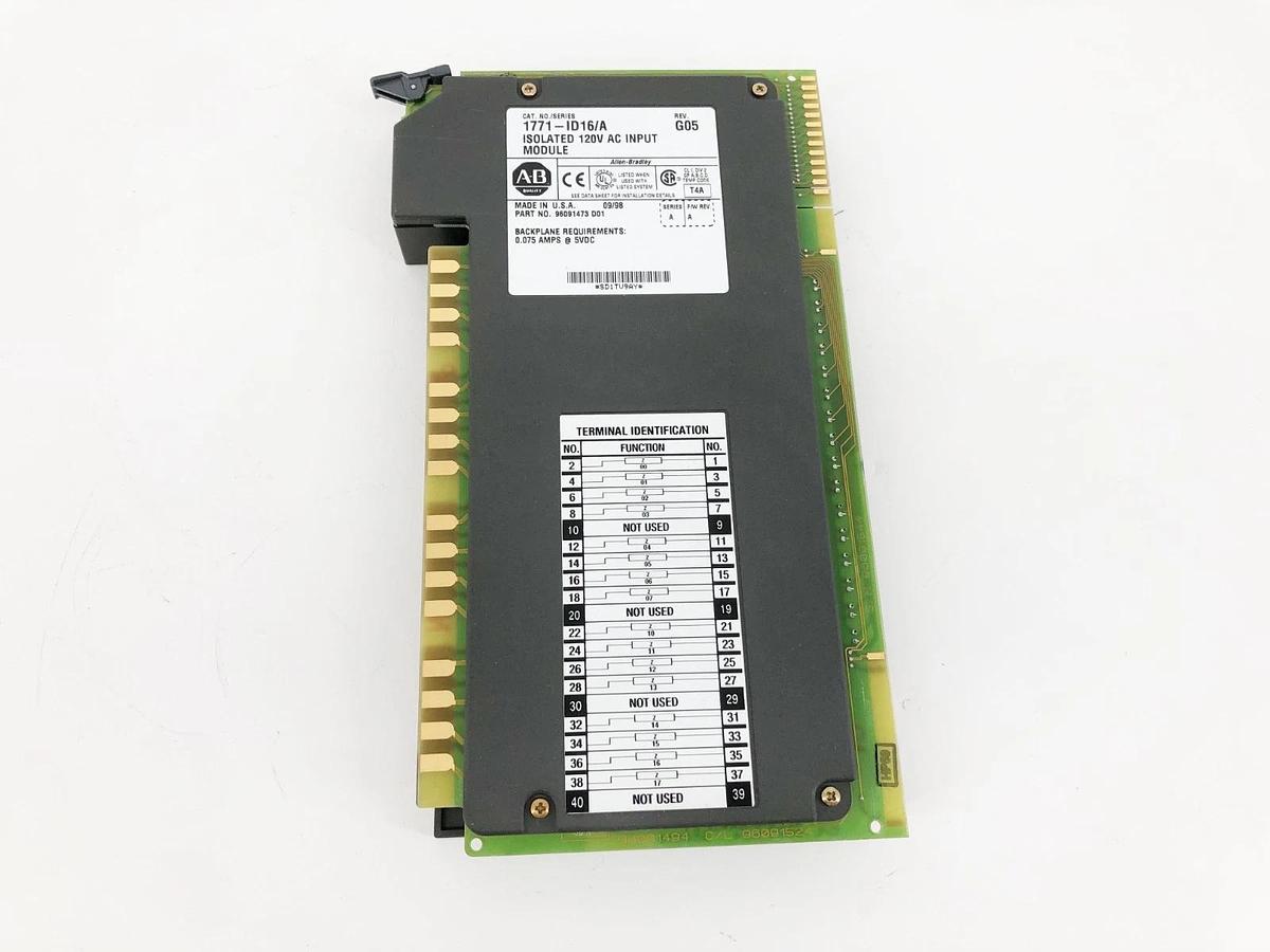 Used Lot of 2 Allen Bradley 1771-ID16 Ser. A Isolated Input Module 120VAC/DC
