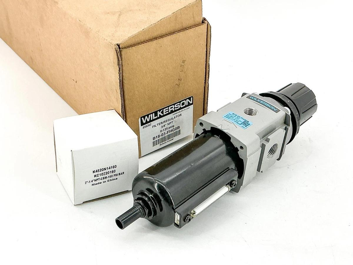 New Wilkerson B18-03-FHG0B Regulator Filter 0-125PSIG 3/8" NPT