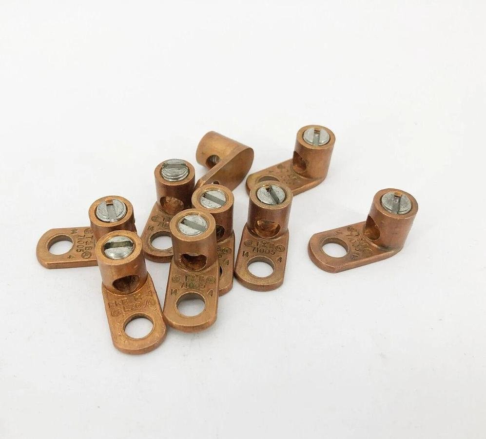 Lot of 9 New Thomas & Betts 71005-TB Copper Cone Screw Lugs 14-4AWG