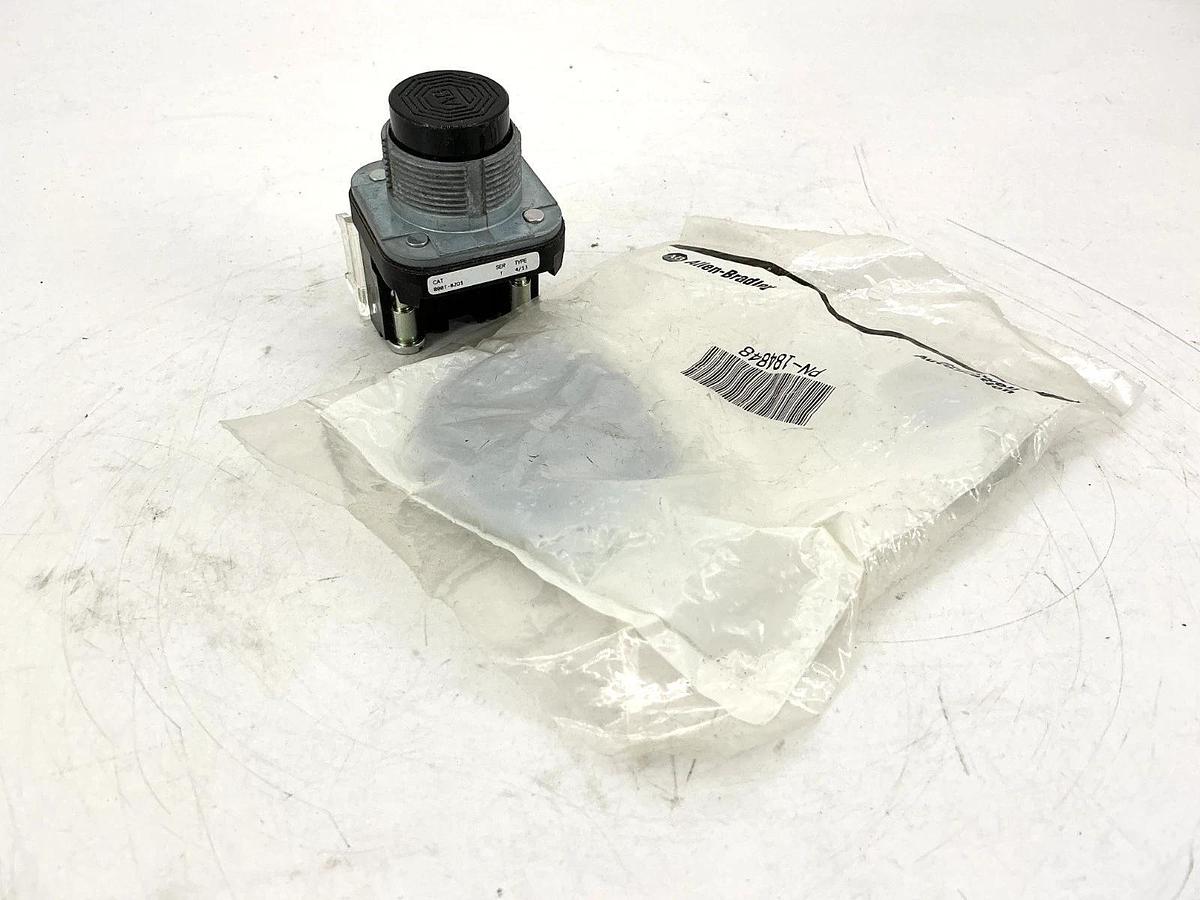 New Allen Bradley 800T-B2D1 Ser T Push Button Extended Head Black 30mm - No Box
