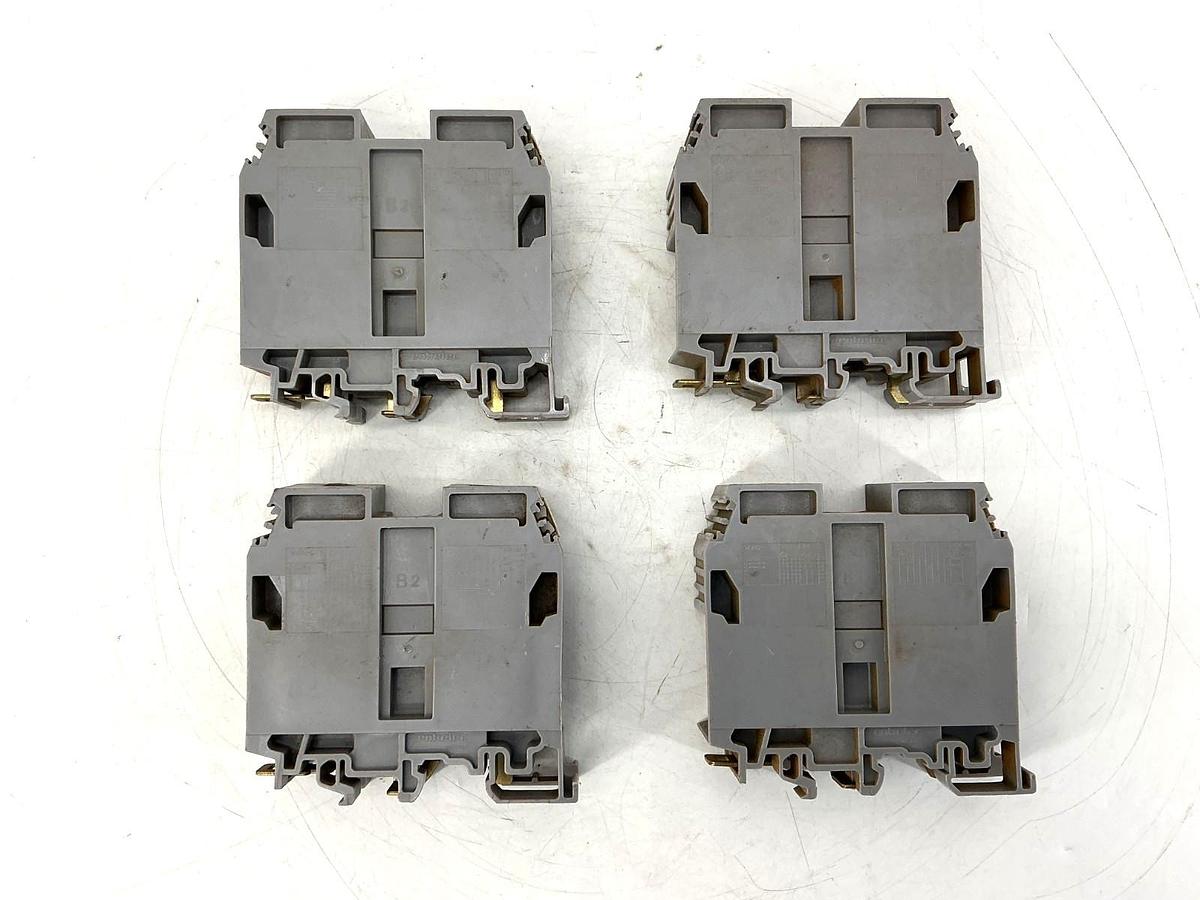 Used Lot of 4 ABB Entrelec M70/22 Terminal Block Grey 150A 600V 1SNA115216R1300